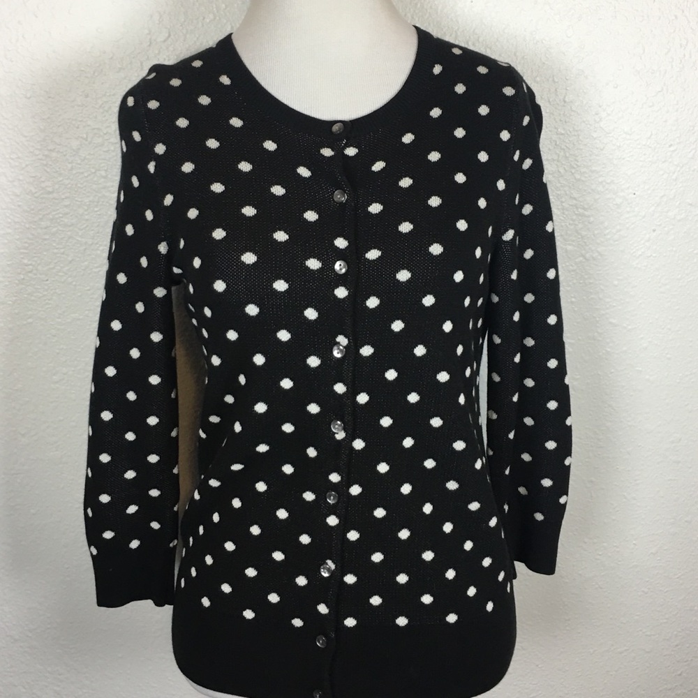 Ann Taylor Polka Dot Cardigan
